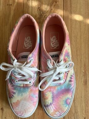 Vans Women's Tie-Dye Canvas Sneakers - Pastel Pink Multi SZ 9